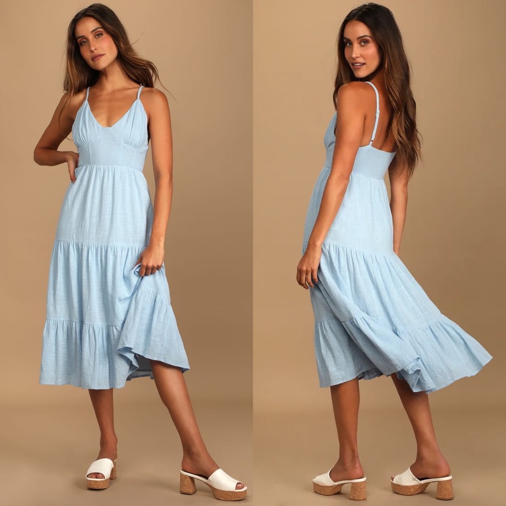 Lulus Bliss Abound midi dress